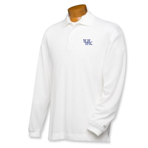 Kentucky Wildcats Men's CB DryTec LS Championship Polo - White